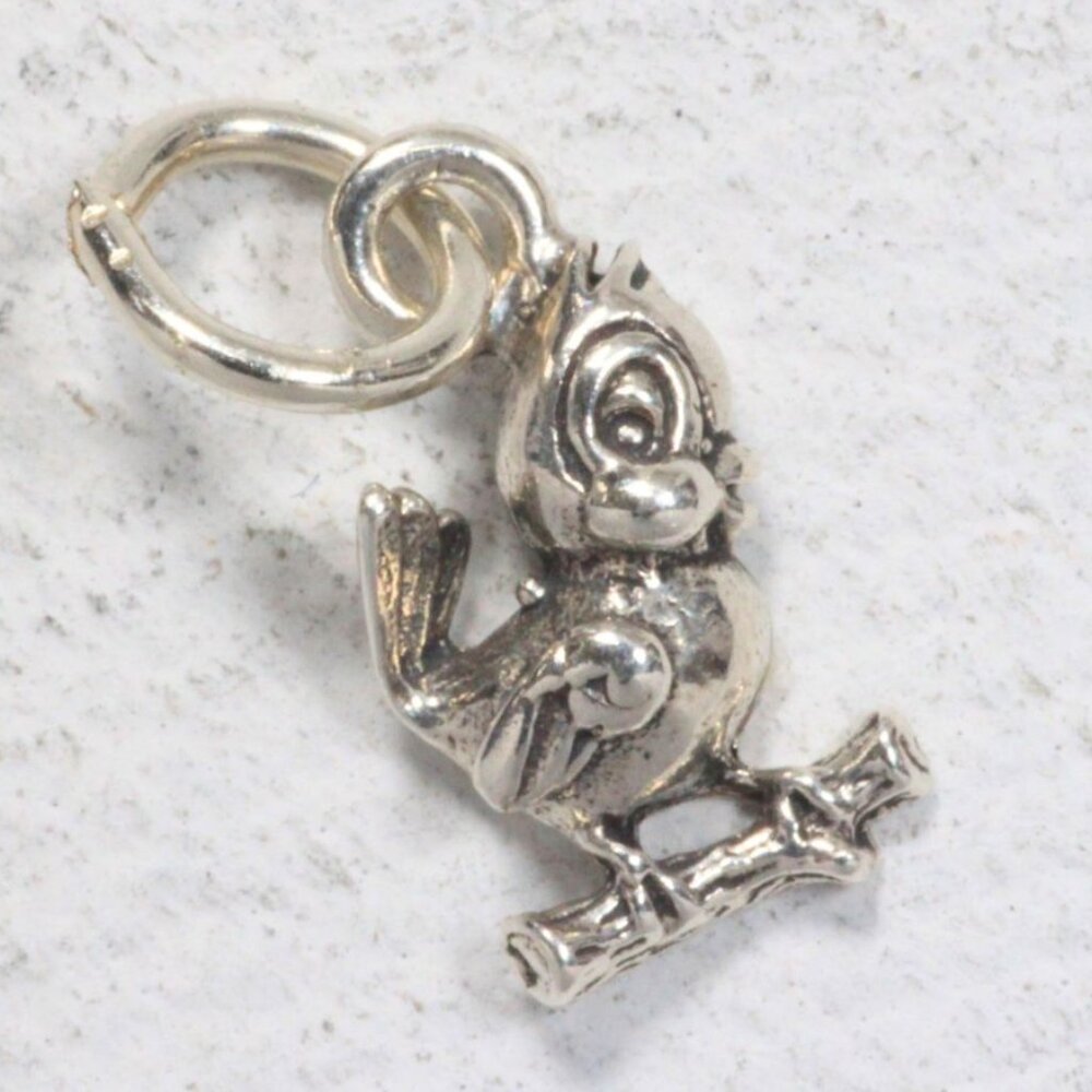 Sterling Silver Mini Bird Charm Bracelet Charm Pendant